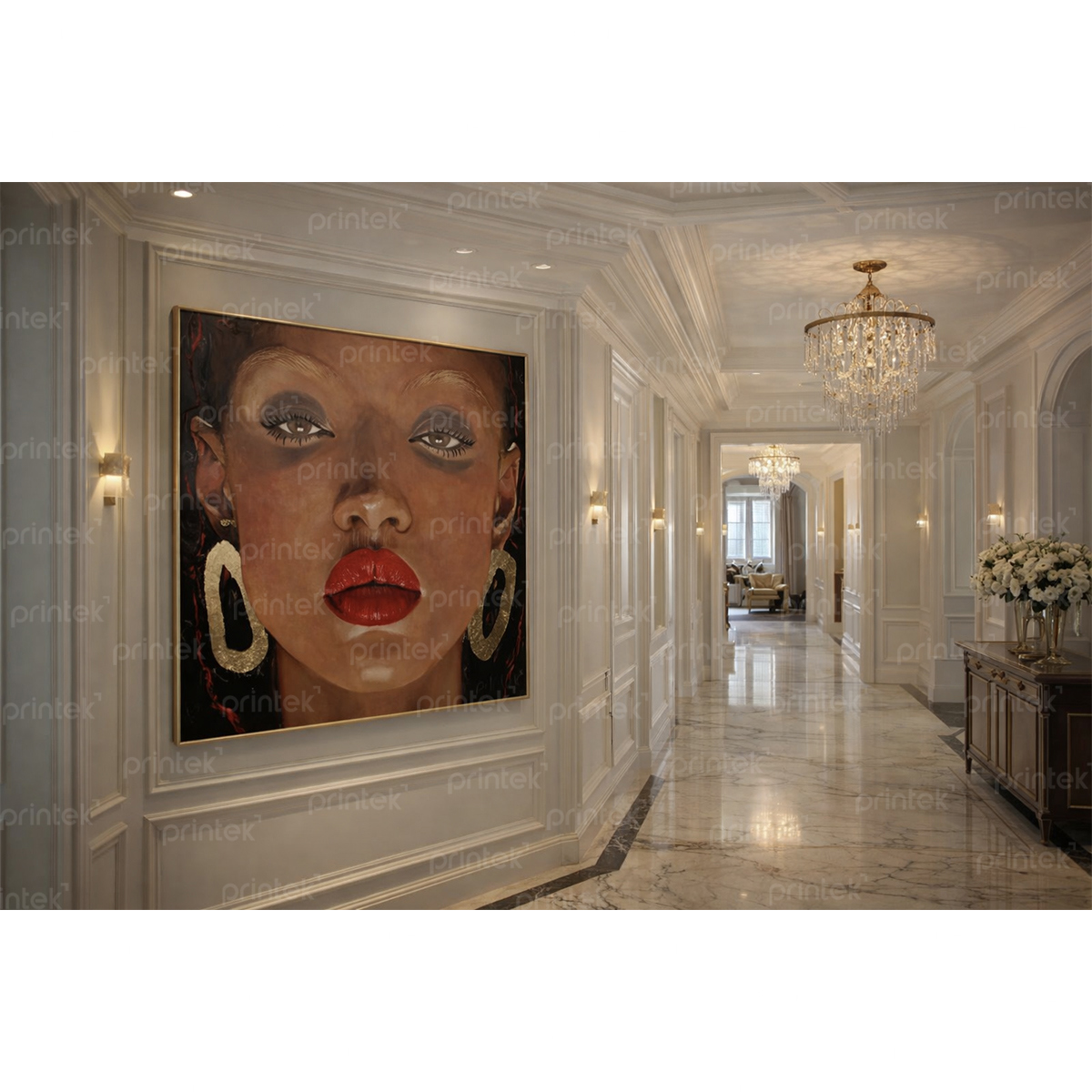 Tranh chân dung cô gái, đã có khung – ST220988