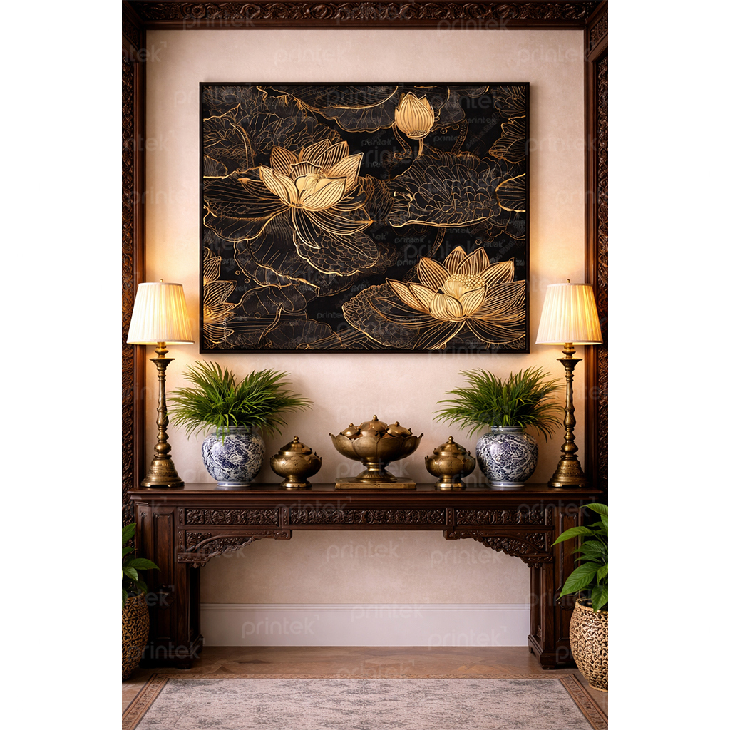 Tranh canvas hoa sen - HS04963