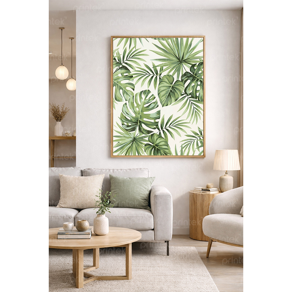 Tranh canvas lá cây, đã có khung – ST023