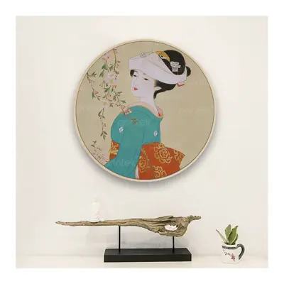 Tranh cô gái mặc kimono, trang trí nhà hàng, quán ăn Nhật Bản - TB13323905