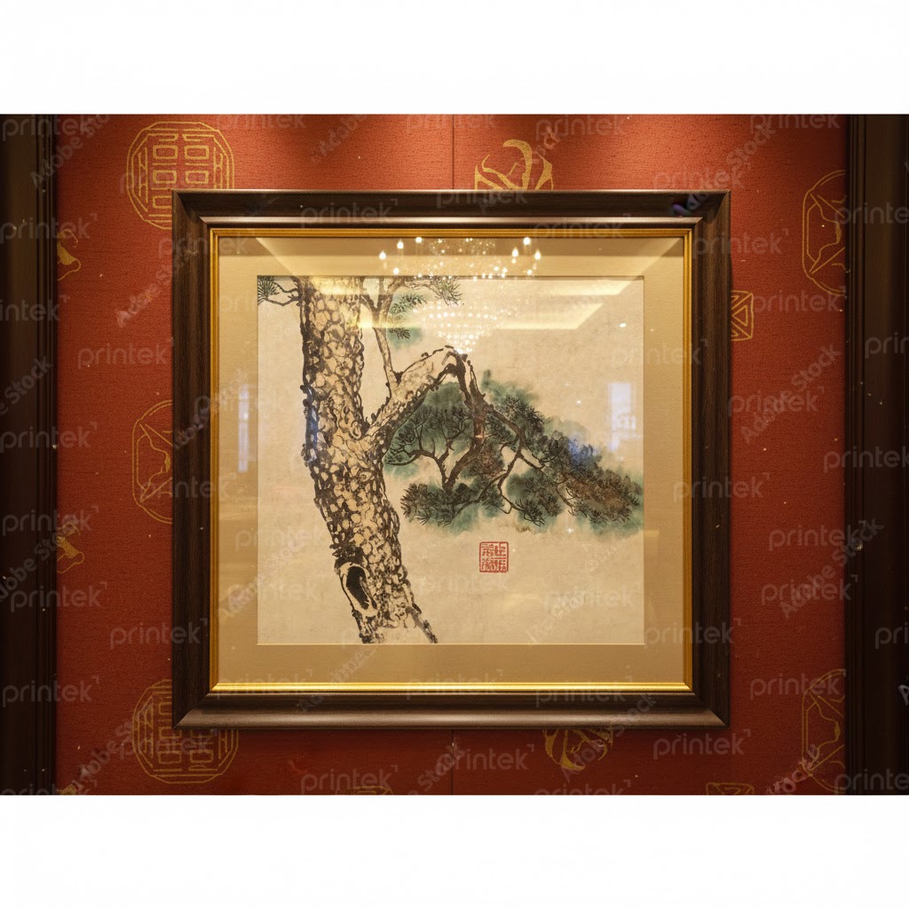 Tranh Cổ tùng nghênh khách - ADB980