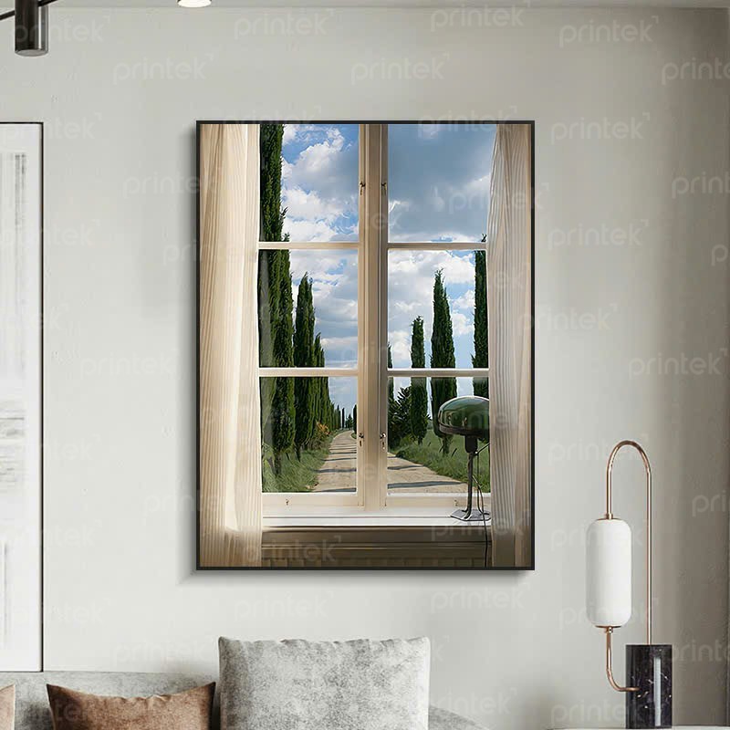 Tranh cửa sổ, giải pháp biến không gian chật hẹp thành thoáng đãng