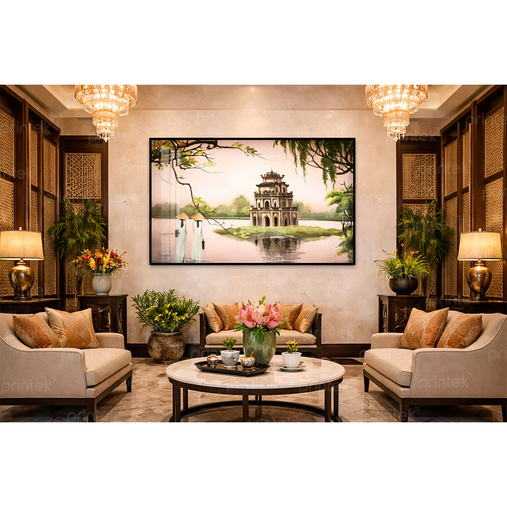 Tranh canvas Hà Nội, đã có khung – DQ021