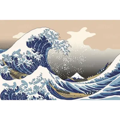 Tranh "Sóng lừng ngoài khơi Kanagawa" - ST7131