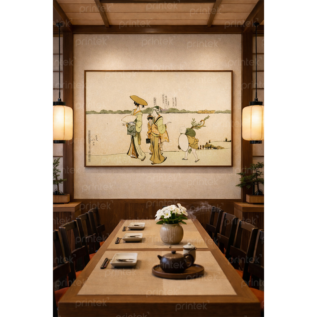 Tranh cô gái Nhật Bản trang trí nhà hàng - ADB965