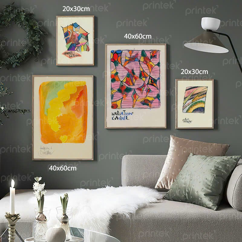 Tranh trừu tượng màu sắc treo phòng khách – TT9217