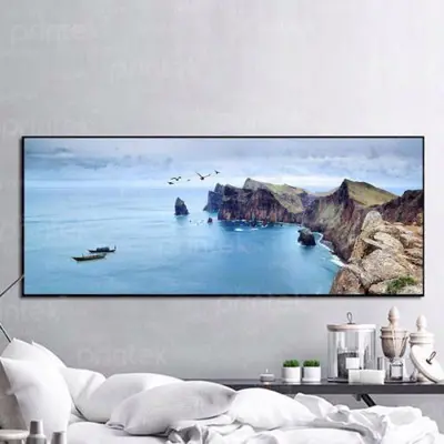 Tranh phong thủy, phong cảnh biển và núi – MS4712