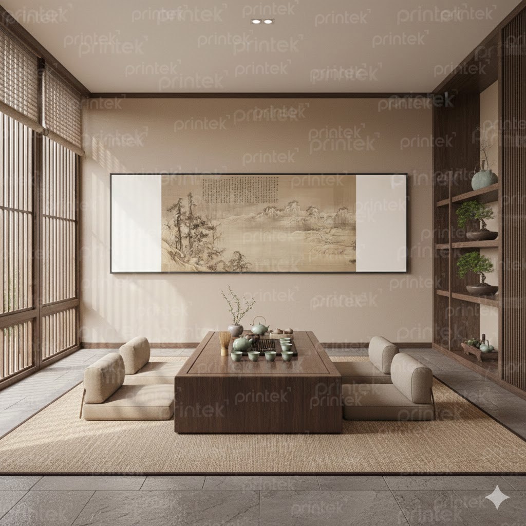 Tranh thủy mặc trang trí phòng trà - TM48166