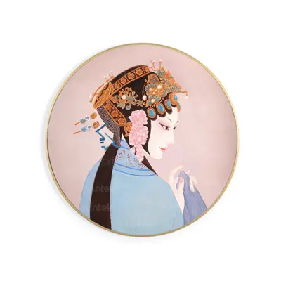 Tranh tròn cô gái Trung Quốc - TB13323332