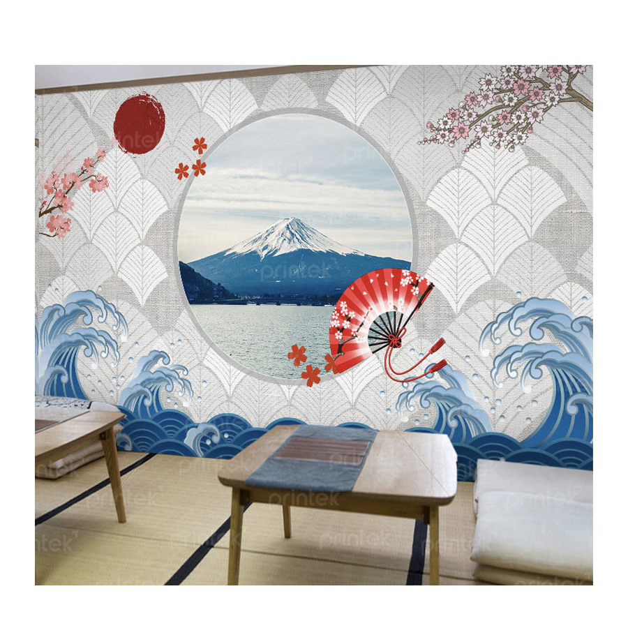 Tranh vải dán tường 3d cho nhà hàng Nhật Bản - ADB33245505 - Printek