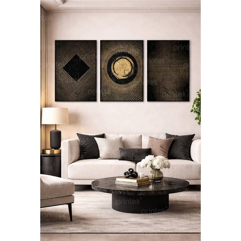 Bộ 3 tranh trừu tượng - ADB1332191