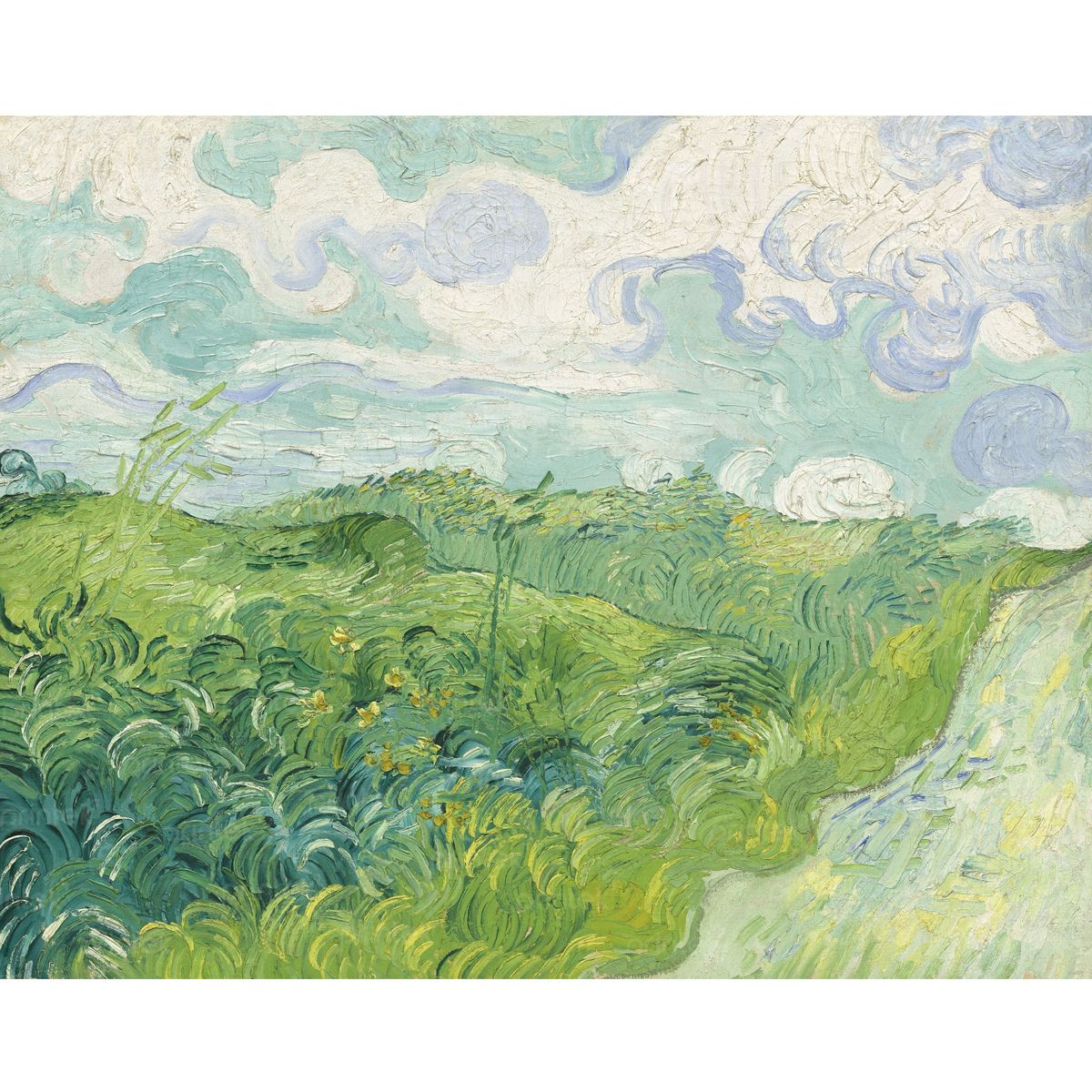 Tranh Van Gogh, Green Wheat Fields, Auvers (1890) - DC-ST5573 - Printek -  Xưởng in theo yêu cầu, in mọi kích thước, mọi mẫu mã