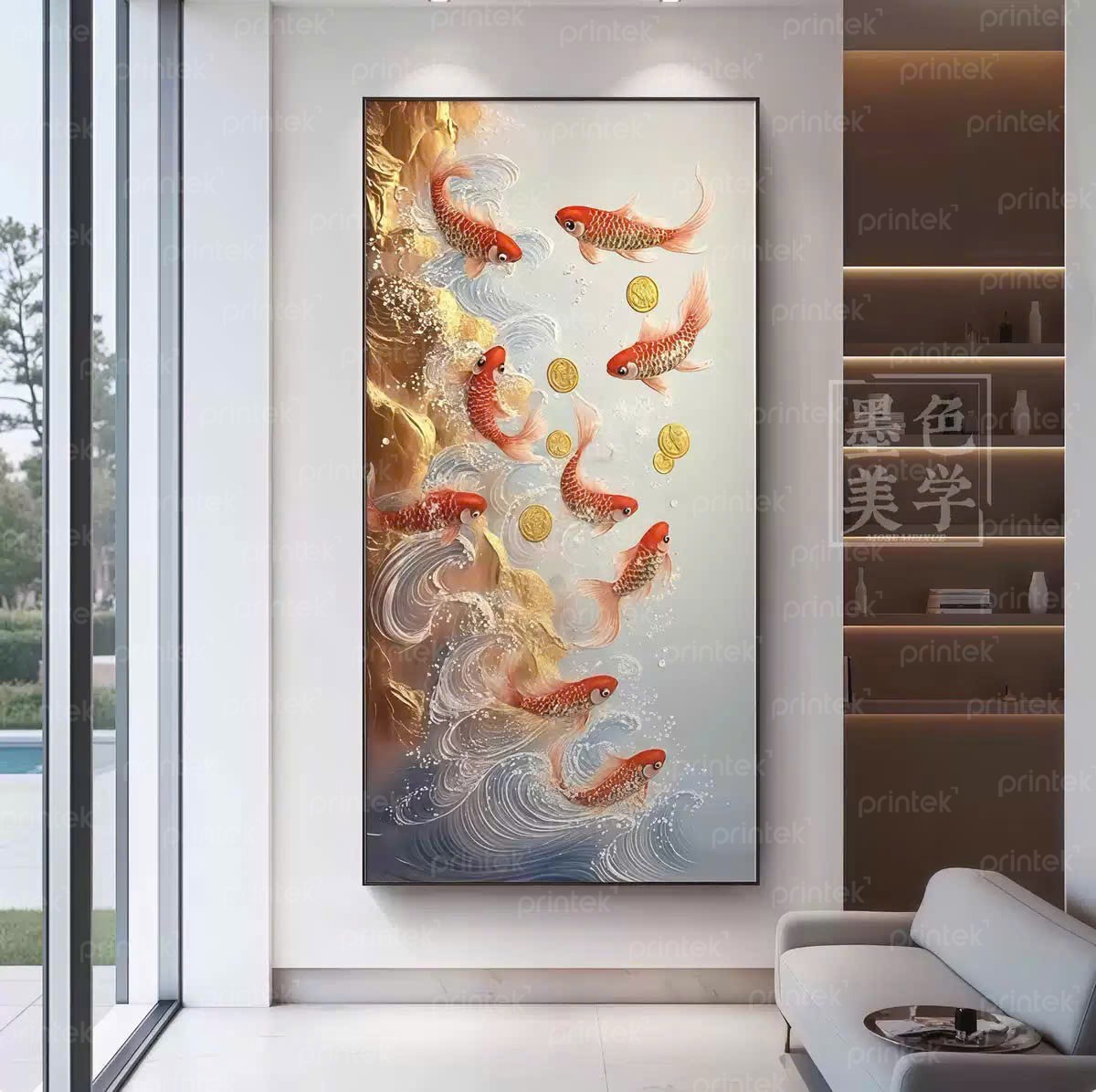 Tranh Cá Chép Vượt Vũ Môn