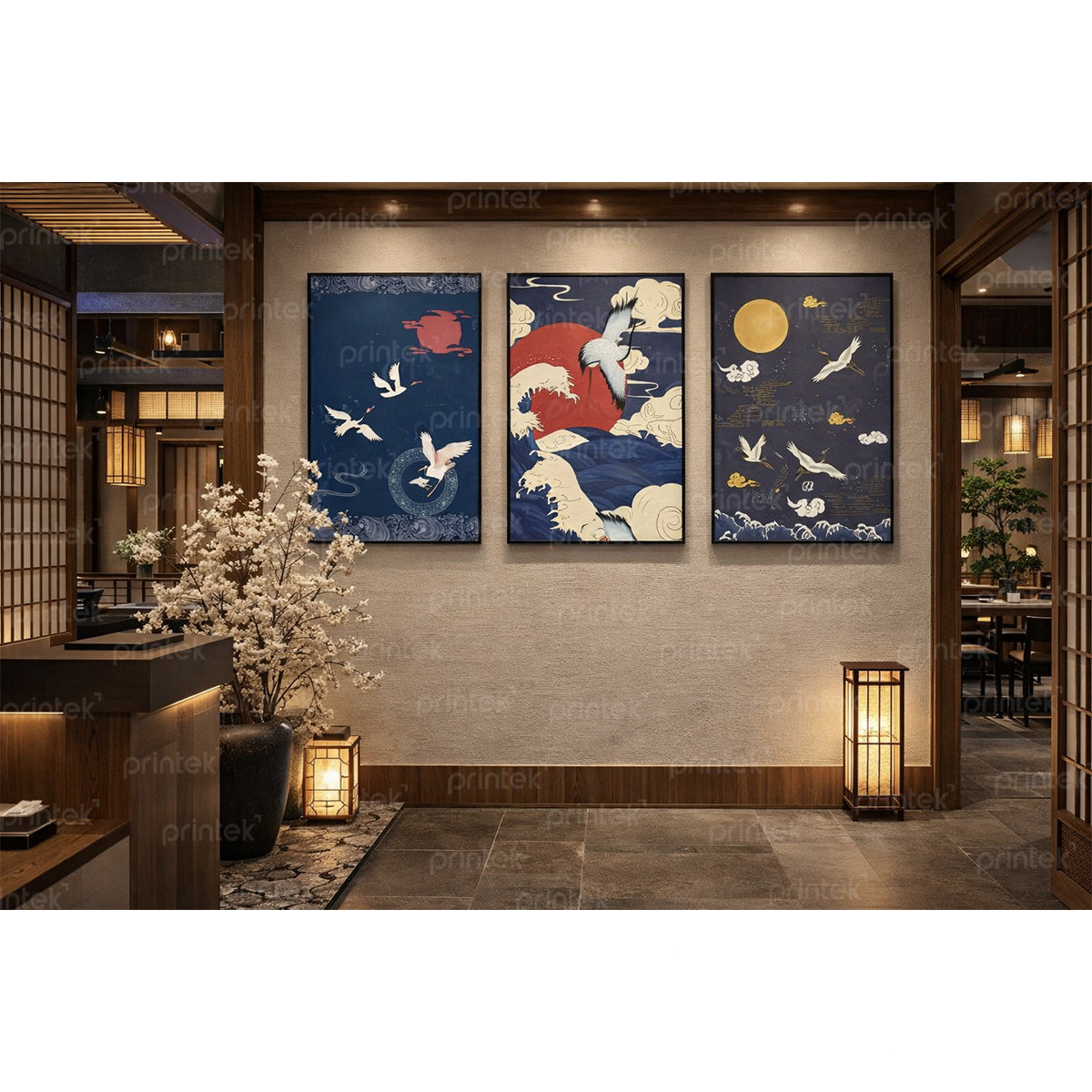 Tranh trang trí nhà hàng Nhật Bản, tranh canvas - IN3666