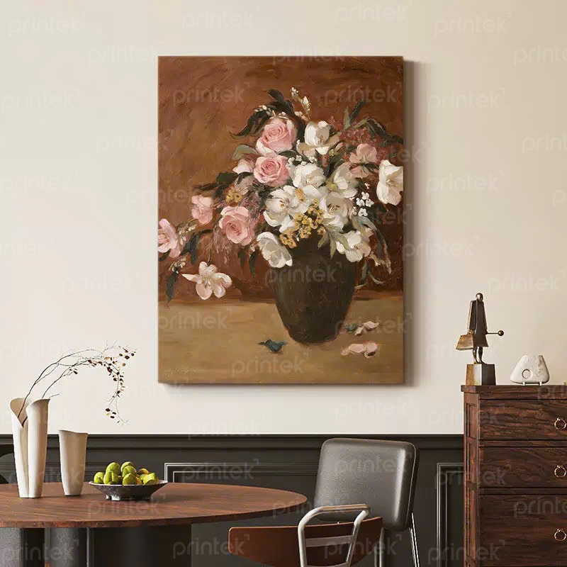 Tranh tĩnh vật lọ hoa trang trí phòng ăn - PT7584