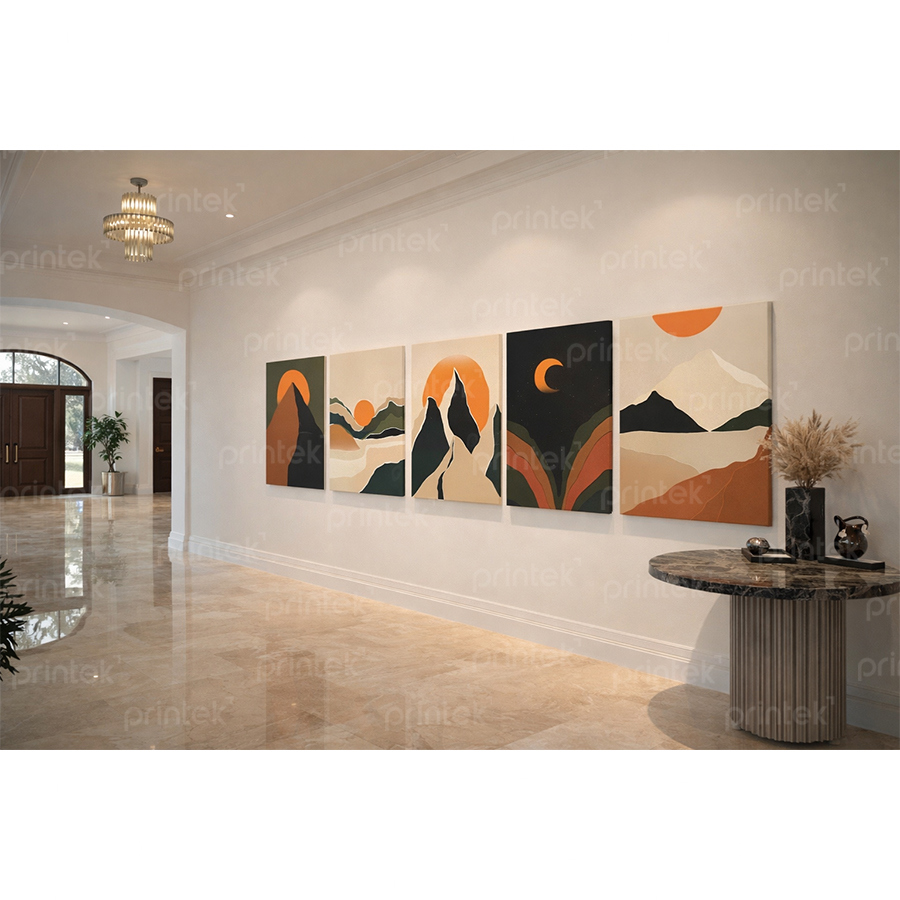 Bộ 5 tranh trừu tượng tối giản - ST1332308