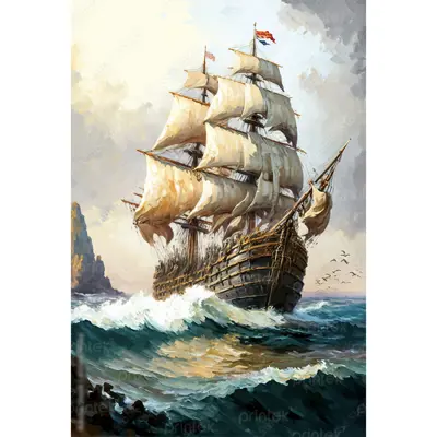 Tranh thuận buồm xuôi gió đã có khung - ADB133251