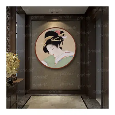 Tranh cô gái mặc kimono, trang trí nhà hàng, quán ăn Nhật Bản -TB13323906