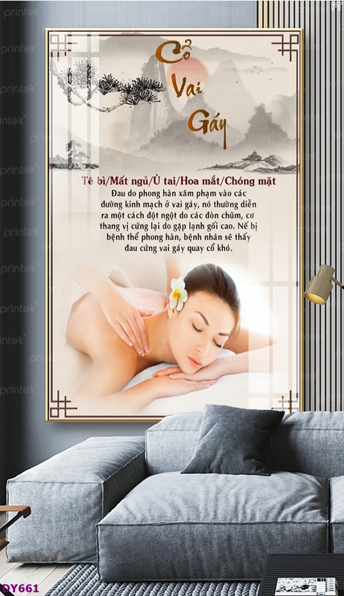 Tranh trang trí Đông y dưỡng sinh spa