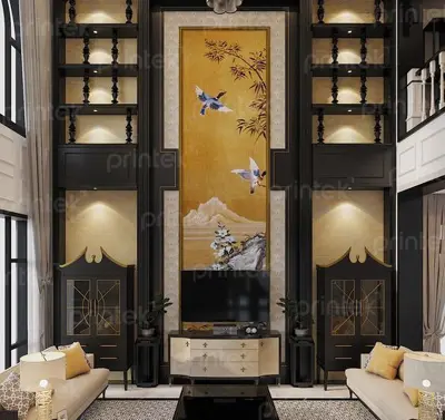 Tranh dán tường cao cấp, trọn gói thi công - DT008