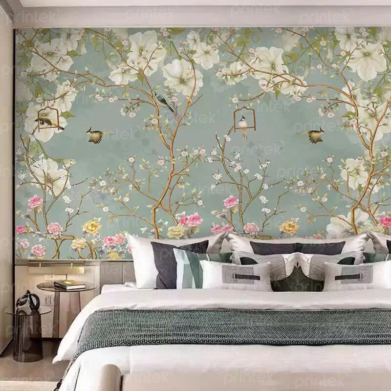 Tranh dán tường phong cách indochine, xưởng in theo yêu cầu Printek - PT09001