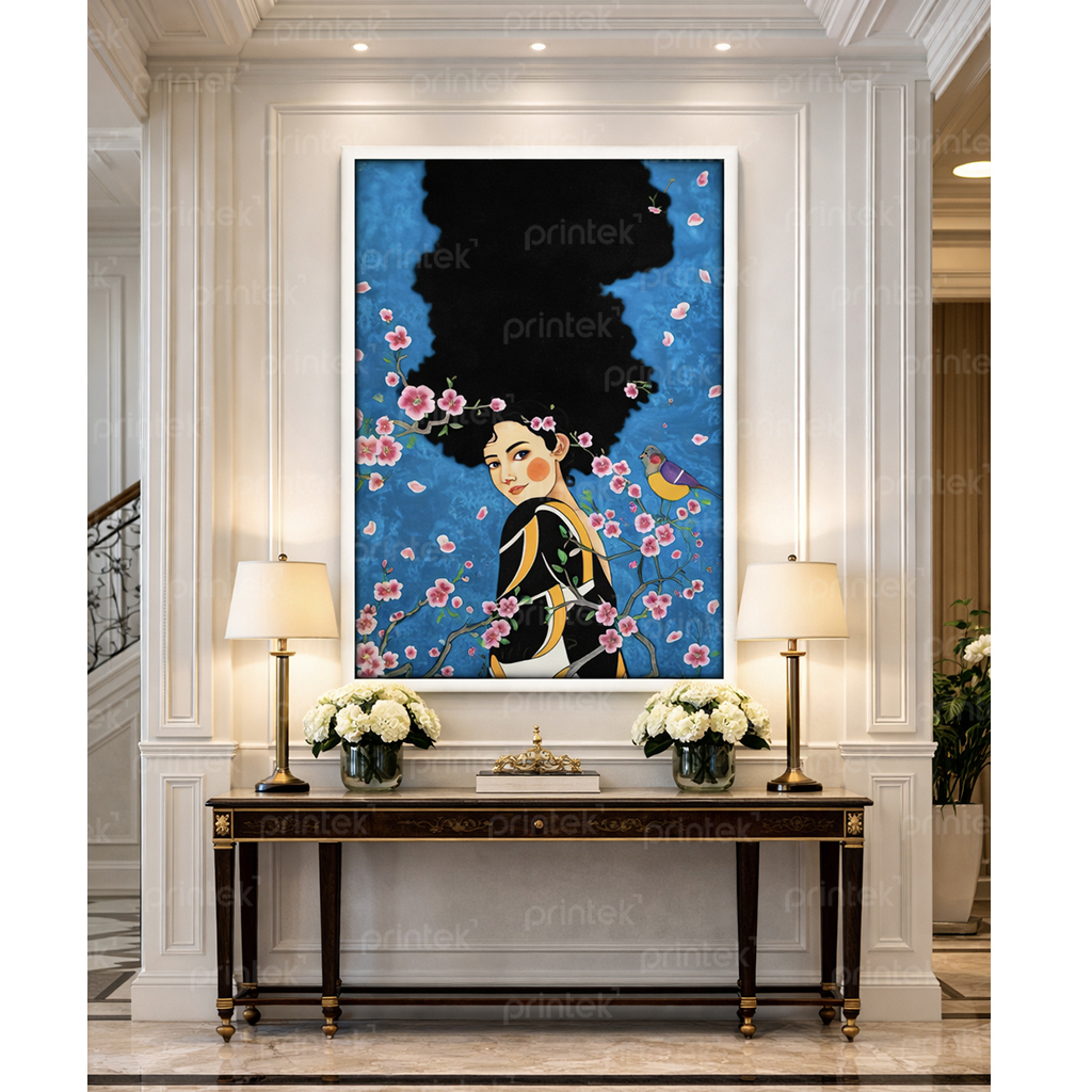 Tranh chân dung cô gái treo phòng khách – AL2809126