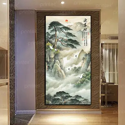 Tranh thủy mặc tùng hạc diên niên - ADB33245767